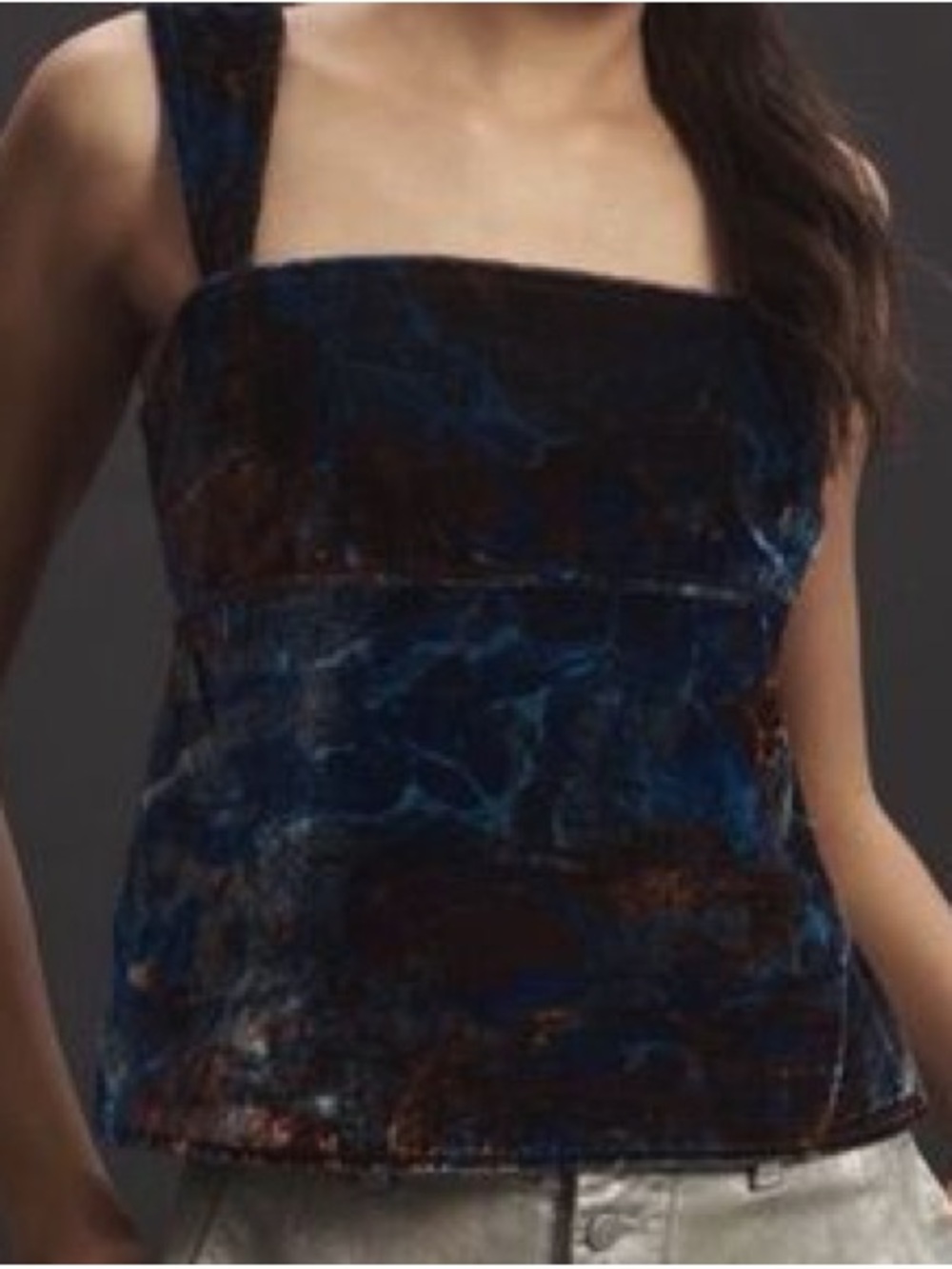 Pilcro Velvet Flyaway Tank by Anthropologie